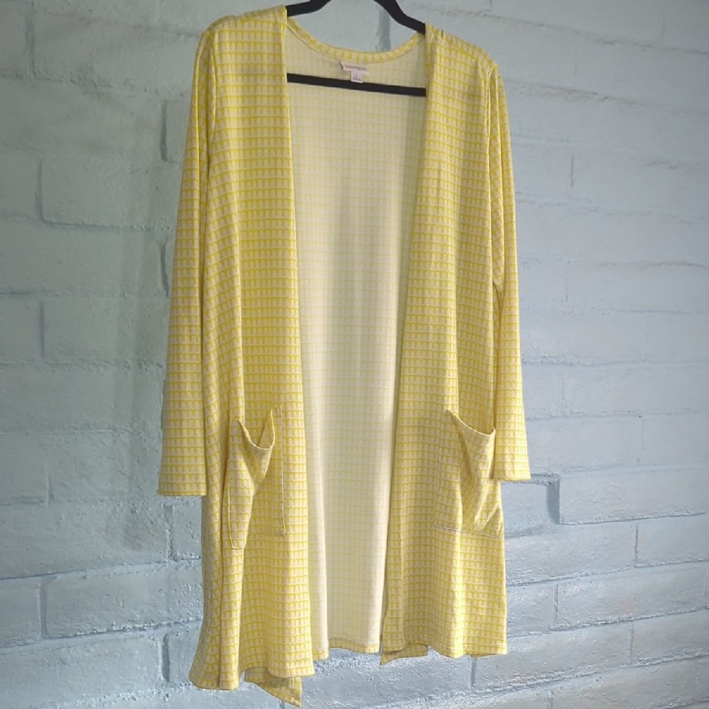 Lularoe Yellow Patterned Top - image 1